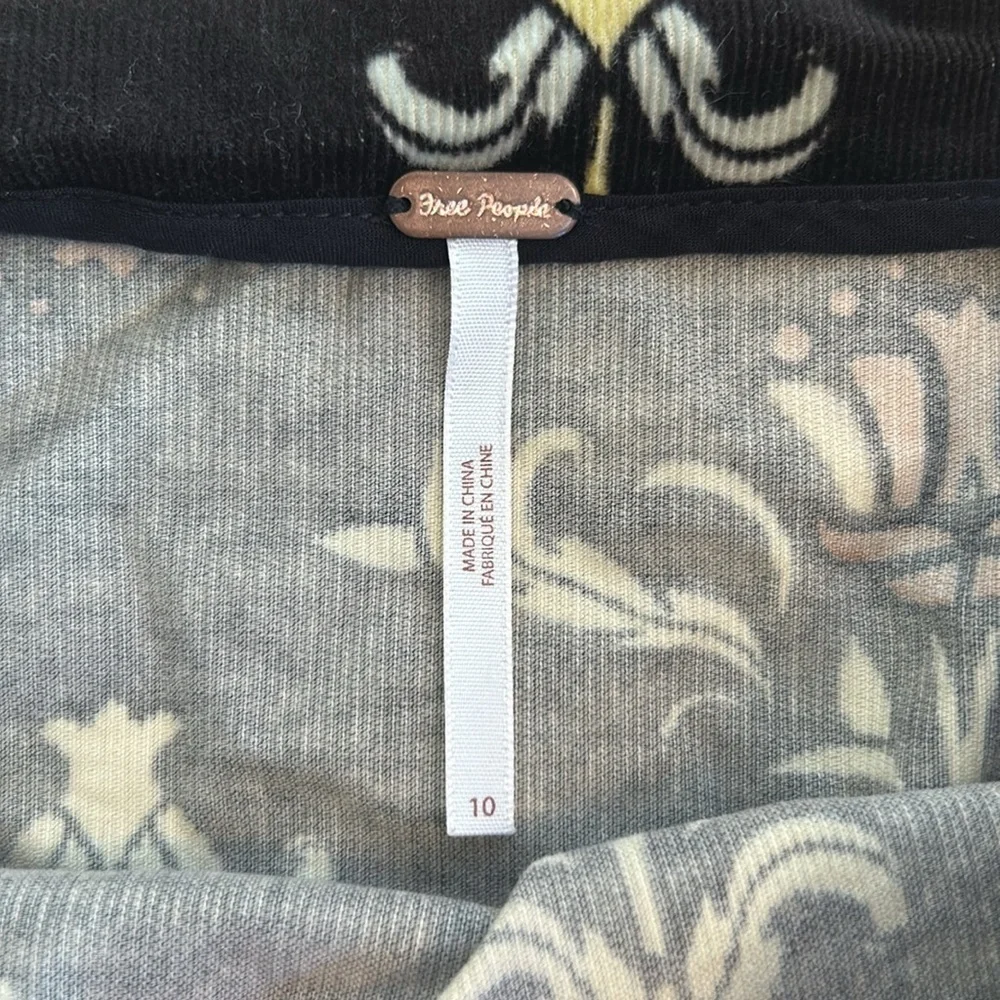 Free People Roll With Us Corduroy Ruffle Mini Skirt size 10